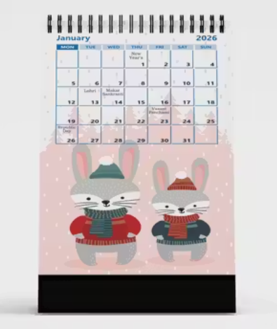 Cute Desk Flip Calendar 2026 | Kids Special- Gifts & Study Table Decor | Mark your calendar with important thoughts on special Days | 4 x 8 inch Size