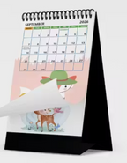 Cute Desk Flip Calendar 2026 | Kids Special- Gifts & Study Table Decor | Mark your calendar with important thoughts on special Days | 4 x 8 inch Size