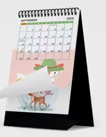 Cute Desk Flip Calendar 2026 | Kids Special- Gifts & Study Table Decor | Mark your calendar with important thoughts on special Days | 4 x 8 inch Size