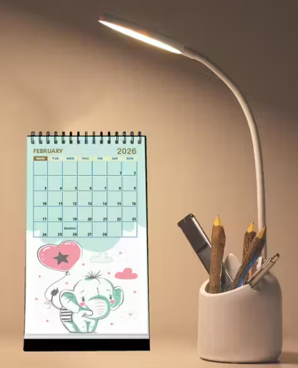 Cute Desk Flip Calendar 2026 | Kids Special- Gifts & Study Table Decor | Mark your calendar with important thoughts on special Days | 4 x 8 inch Size