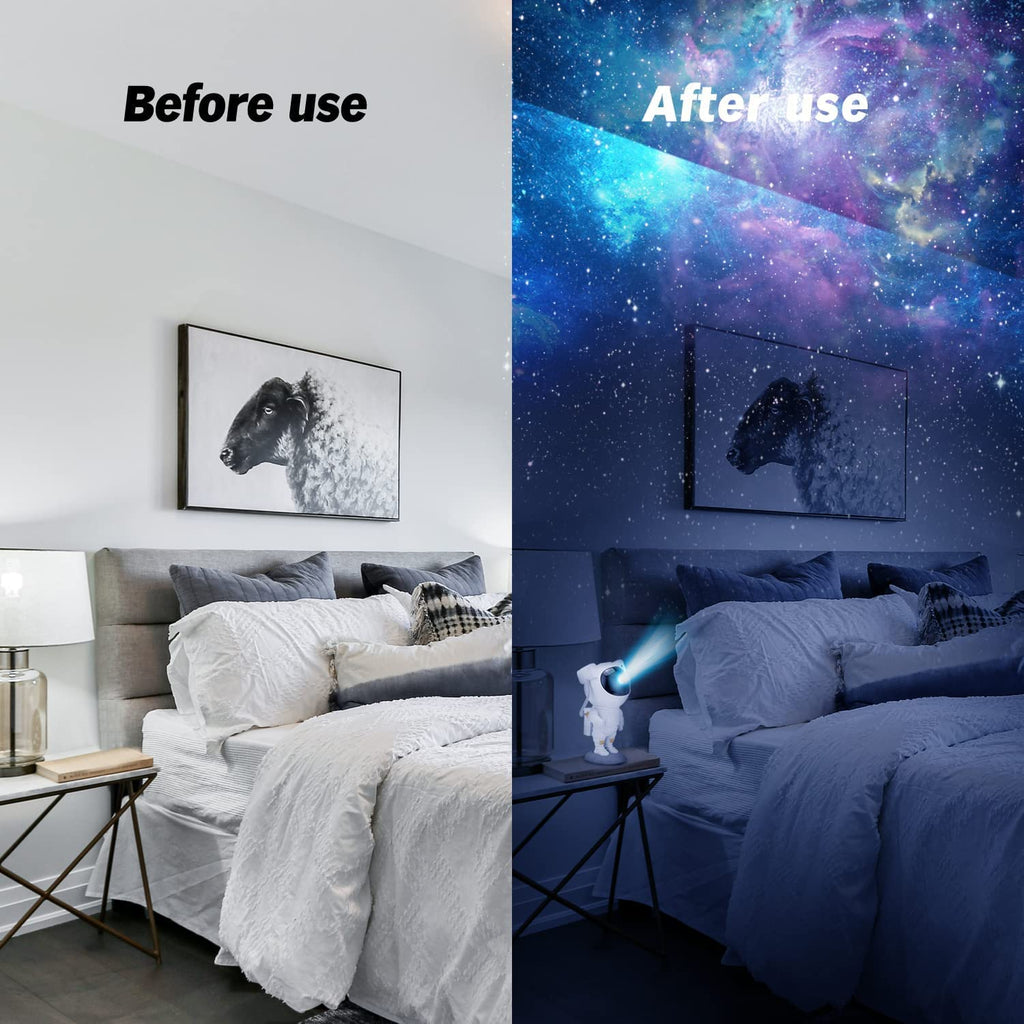 Astronaut Galaxy Projector | Night Light – 360° Rotating  | Nebula Star Projector with Remote Control, Timer & Adjustable Head | Space Lamp for Home & Décor , Gifts