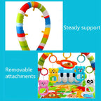 Interactive Baby PlayToy| Newborn Baby Activity Gym with Kick Piano, Rattles, Mirror, Arch Toys and Soft Mat for Crawling and Tummy Time Fun | Multi-Function ABS High Grade Plastic