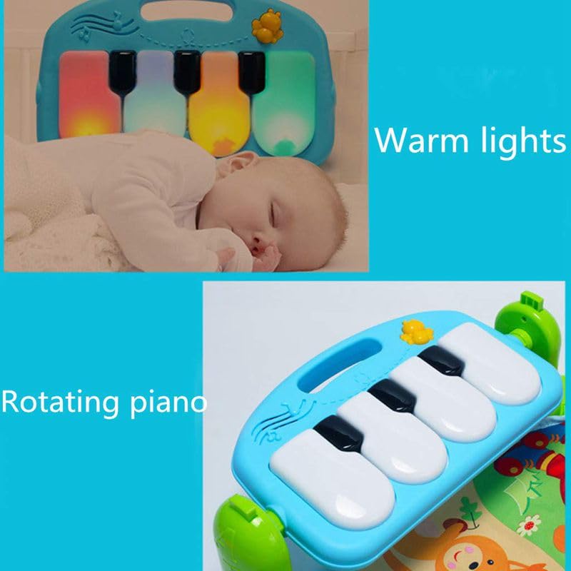 Interactive Baby PlayToy| Newborn Baby Activity Gym with Kick Piano, Rattles, Mirror, Arch Toys and Soft Mat for Crawling and Tummy Time Fun | Multi-Function ABS High Grade Plastic