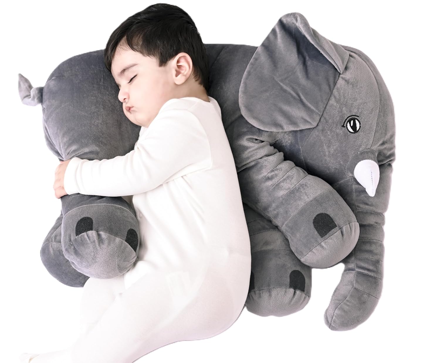 Elephant Soft Toy | Big Size Fibre Filled Stuffed Animal | Plush Hugging Soft Toy for Kids boy,Girl Birthday Gift (60 cm, Grey Color, 1 Year Above)