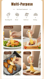 Glass Oil Dispenser Bottle(200 ml) with Silicone Brush for Cooking , Vinegar Sauce , Grill , Frying , Baking, Air Fryer | Versatile Oil Container with Brush (Pack of 1)